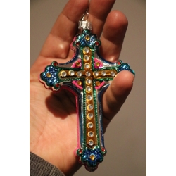 Cross, about 10cm, glass